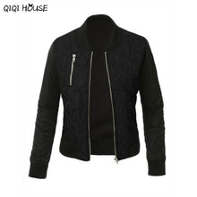 Woman Jacket Patchwork Thicken Zipper Autumn Winter Bombers Coats Colete Feminino De Inverno#C908