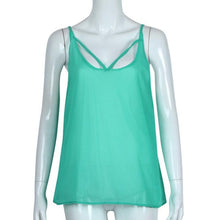 Womans Camisole 2017 Chiffon Summer Camisole Top Solid Crossed Hot Lingerie Women Camisole Caraco Femme Soie#121