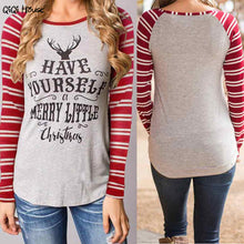 Women Blouses Plus Size 3XL Casual Loose Printing Blouse Christmas Cotton Long Sleeve Autumn Blouses Blusas Femininas#A11