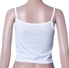 Women Boho Tank Tops Cotton Blend Halter Bustier Bra White Vest Crop Top #3546