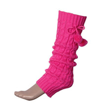 Women Bowknot Boot Cuffs Warmer Chuzzle Knit Leg Sockings Winter warm Leg Warmer over the knee Plush Ball Socks