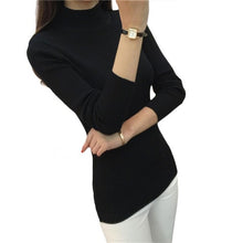 Women Cashmere Sweater fashion Slim Solid Autumn and Winter Knitted Warm Turtleneck Pullover Women Sweater 70083