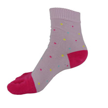 Women Cute Middle Tube S Cotton Dot Cotton Colorful Sock Five Finger Toe Socks Patchwork Novelty Socks Chinelo Feminino #564