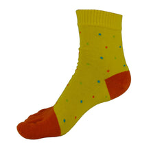 Women Cute Middle Tube S Cotton Dot Cotton Colorful Sock Five Finger Toe Socks Patchwork Novelty Socks Chinelo Feminino #564