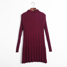 Women Fashion Autumn Winter New Sweater O-neck Knitting A-Line Plus Size Pullover Long 9 Colors Sweater 70243