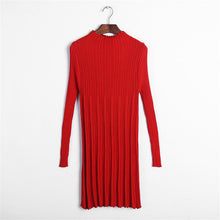 Women Fashion Autumn Winter New Sweater O-neck Knitting A-Line Plus Size Pullover Long 9 Colors Sweater 70243