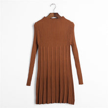 Women Fashion Autumn Winter New Sweater O-neck Knitting A-Line Plus Size Pullover Long 9 Colors Sweater 70243
