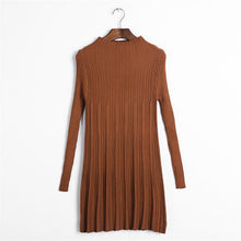 Women Fashion Autumn Winter New Sweater O-neck Knitting A-Line Plus Size Pullover Long 9 Colors Sweater 70243