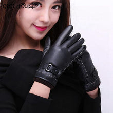 Women Gloves PU Leather Luvas De Couro Elegant Swarm Outdoor Bsaic Gloves Luva Feminina#B825