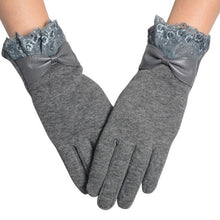 Women Gloves Winter Hand Warmer Lace Bow Driving Gloves Elegant Warm Outwear Gloves Kadin Eldiven#B920