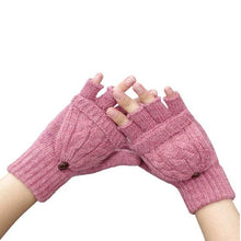 Women Gloves Wool Fingerless Sweet Cotton Wram Winter Gloves Pink Biking Gloves Guantes Mujer#B920