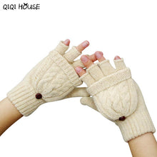 Women Gloves Wool Fingerless Sweet Cotton Wram Winter Gloves Pink Biking Gloves Guantes Mujer#B920