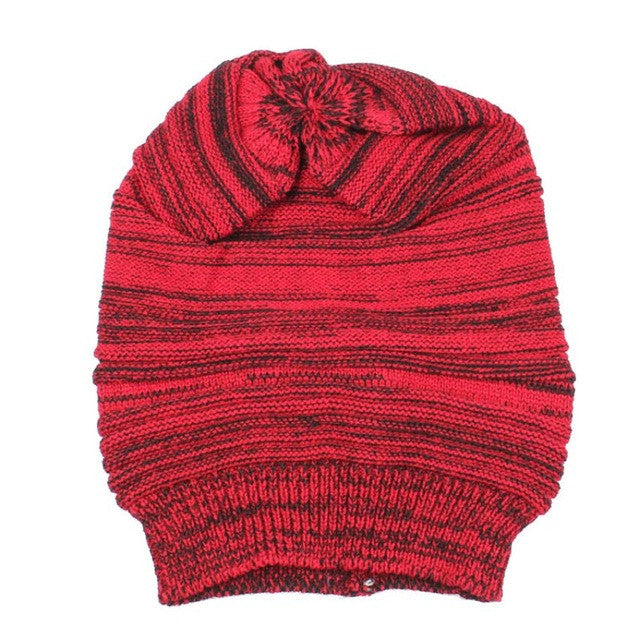 Women Hat Knitted Warm Winter Beanie Hat Mixed Colors Punk Casual Ski Hat Winter Casquette Homme#A129