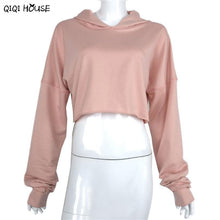 Women Hoodies Sweatshirts Pink Solid Long Sleeve Hoodie Pullovers Autumn Sweatshirt Outwear Tops Sudadera Mujer#C926