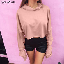 Women Hoodies Sweatshirts Pink Solid Long Sleeve Hoodie Pullovers Autumn Sweatshirt Outwear Tops Sudadera Mujer#C926