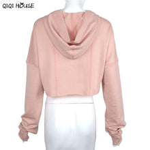 Women Hoodies Sweatshirts Pink Solid Long Sleeve Hoodie Pullovers Autumn Sweatshirt Outwear Tops Sudadera Mujer#C926