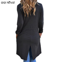 Women Jackets Irregular Gray Long Sleeve Loose Cardigan Solid Elegant Autumn Outwear Coats Manteaux Femme#C905