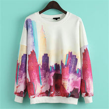 Women Knit Sweater Long Sleeve O-neck Pullover Coat Personality Print Sweaters 2015 Fall Winter Top High Quality Knitwear 31878