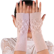 Women Knitted Fingerless Winter Gloves Soft Warm Mitten Winter Hand Arm Crochet Gloves#B811