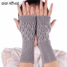 Women Knitted Fingerless Winter Gloves Soft Warm Mitten Winter Hand Arm Crochet Gloves#B811