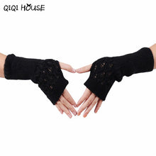 Women Knitted Fingerless Winter Gloves Soft Warm Mitten Winter Hand Arm Crochet Gloves#B811