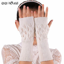 Women Knitted Fingerless Winter Gloves Soft Warm Mitten Winter Hand Arm Crochet Gloves#B811