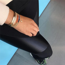 Women Leggings Workout Clothes Faux Leather Patchwork High Waist Fitness Pants Elastic Leggings Mayas Mujer#212