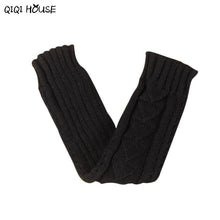 Women Long Gloves Knitted Warmer Hand Gloves Winter Autumn Hollow Out Fingerless Gloves Luvas De Inverno#B920