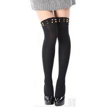 Women Long Over Knee Thigh-High Stocking Rivet Boot Stocking Cotton Calzini Donna Stockings Sexy Women Medias Mujer #156