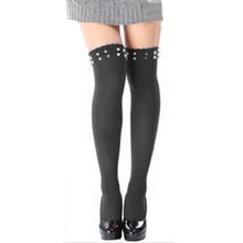 Women Long Over Knee Thigh-High Stocking Rivet Boot Stocking Cotton Calzini Donna Stockings Sexy Women Medias Mujer #156