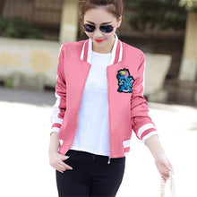 Women New Baseball Stand Collar Fleece Jacket With Pockets Zipper Coat Hoodies Embroidery Sweatshirts 71718