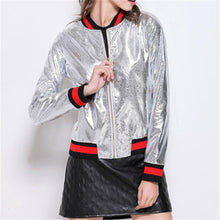 Women New Baseball Stand Collar Fleece Silver Jacket With Pockets Zipper Coat Hoodies Embroidery Sweatshirts 71719