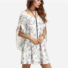 Women Sexy Floral Printed Bohemian Loose Split Long Sleeve Women Dress Summer Vestidos Autumn Spring 2016