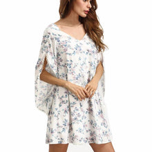 Women Sexy Floral Printed Bohemian Loose Split Long Sleeve Women Dress Summer Vestidos Autumn Spring 2016