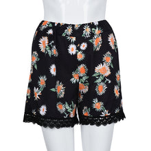 Women Sexy Hot Short Summer Casual Polyester Print Loose Shorts High Waist Lace Short Beach #3546