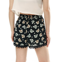 Women Sexy Hot Short Summer Casual Polyester Print Loose Shorts High Waist Lace Short Beach #3546