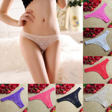 Women Sexy Lace V-string Low Waist Solid Briefs Panties Thongs And G-string Lingerie Underwear Female bragas mujer #03