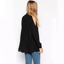 Women Sexy Shoulder Off Blouse Fashion Black Chiffon Sleeveless Shirt Summer Spring Autumn Plus Size Tops 70064