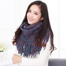 Women Tassels Knitted Circle Wool Scarf Shawl Wrap Winter Warm Ring Collar Cute Tassel Suit Wild Foulard# 698