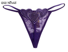 Women Thongs And G Strings Embroidery Heart Solid Tangas Women Sexy Bragas Mujer#B906