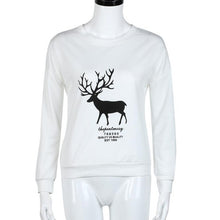 Women Tracksuit Christmas Elk Printing Loose Pullovers Warm Autumn Winter Basic Outwear Sweatshirts Sueter Feminino#C112