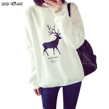 Women Tracksuit Christmas Elk Printing Loose Pullovers Warm Autumn Winter Basic Outwear Sweatshirts Sueter Feminino#C112