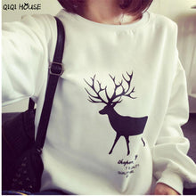 Women Tracksuit Christmas Elk Printing Loose Pullovers Warm Autumn Winter Basic Outwear Sweatshirts Sueter Feminino#C112