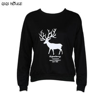 Women Tracksuit Christmas Elk Printing Loose Pullovers Warm Autumn Winter Basic Outwear Sweatshirts Sueter Feminino#C112