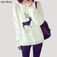 Women Tracksuit Christmas Elk Printing Loose Pullovers Warm Autumn Winter Basic Outwear Sweatshirts Sueter Feminino#C112