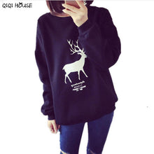 Women Tracksuit Christmas Elk Printing Loose Pullovers Warm Autumn Winter Basic Outwear Sweatshirts Sueter Feminino#C112