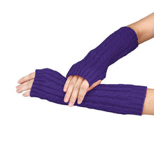 Women Warm Knitted Arm Fingerless Gloves Unisex Soft Warm Fashion keep Warm Thicken Long Gloves Kadin Eldivenleri #697
