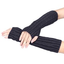 Women Warm Knitted Arm Fingerless Gloves Unisex Soft Warm Fashion keep Warm Thicken Long Gloves Kadin Eldivenleri #697