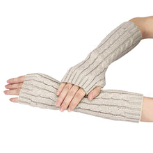 Women Warm Knitted Arm Fingerless Gloves Unisex Soft Warm Fashion keep Warm Thicken Long Gloves Kadin Eldivenleri #697
