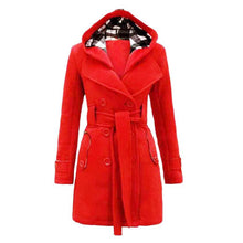 Women Winter Jacket Plus Size 3xlElegant With Belt Long Warm England Style Coat Hooded Windbreaker Giubbotti Invernali Donna#B12